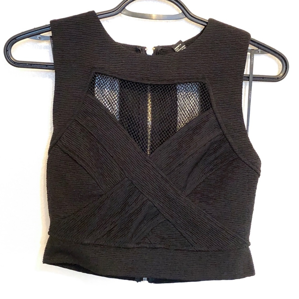 Women’s black crop top
